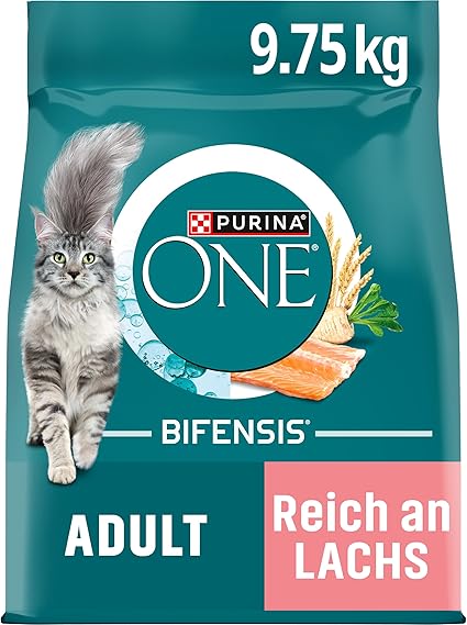 PURINA ONE BIFENSIS CROQUETAS DE SALMÓN PARA GATOS ADULTOS | BOLSA DE 9,75 Kg -ALIMENTO COMPLETO PARA GATOS ADULTOS ESTÁ ESPECIALMENTE FORMULADO PARA GATOS MAYORES DE 1 AÑO, REDUCE LA ACUMULACIÓN DE SARRO HASTA UN 40%