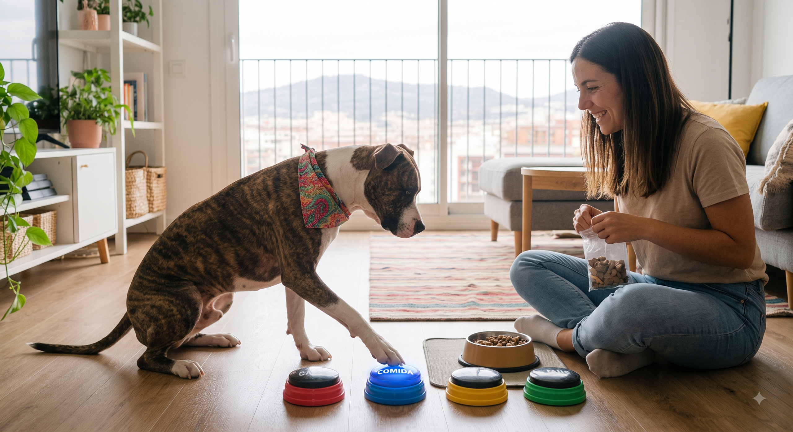 Cuando los perros aprenden a hablar: la ciencia de los botones de sonido y la cognición canina 4 Gemini Generated Image t7nn57t7nn57t7nn scaled